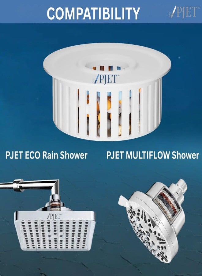 PJET Water Filter Cartridge - 15-Stage Cartridge Water Filter for Shower - Compatible with Multiflow & Ecorain 6″ Shower Heads - For Routine Household Filtration Use - Image 2
